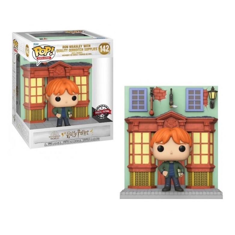 Funko Pop. Deluxe Harry Potter Ron Weasley with quality quidditch supplies (142)