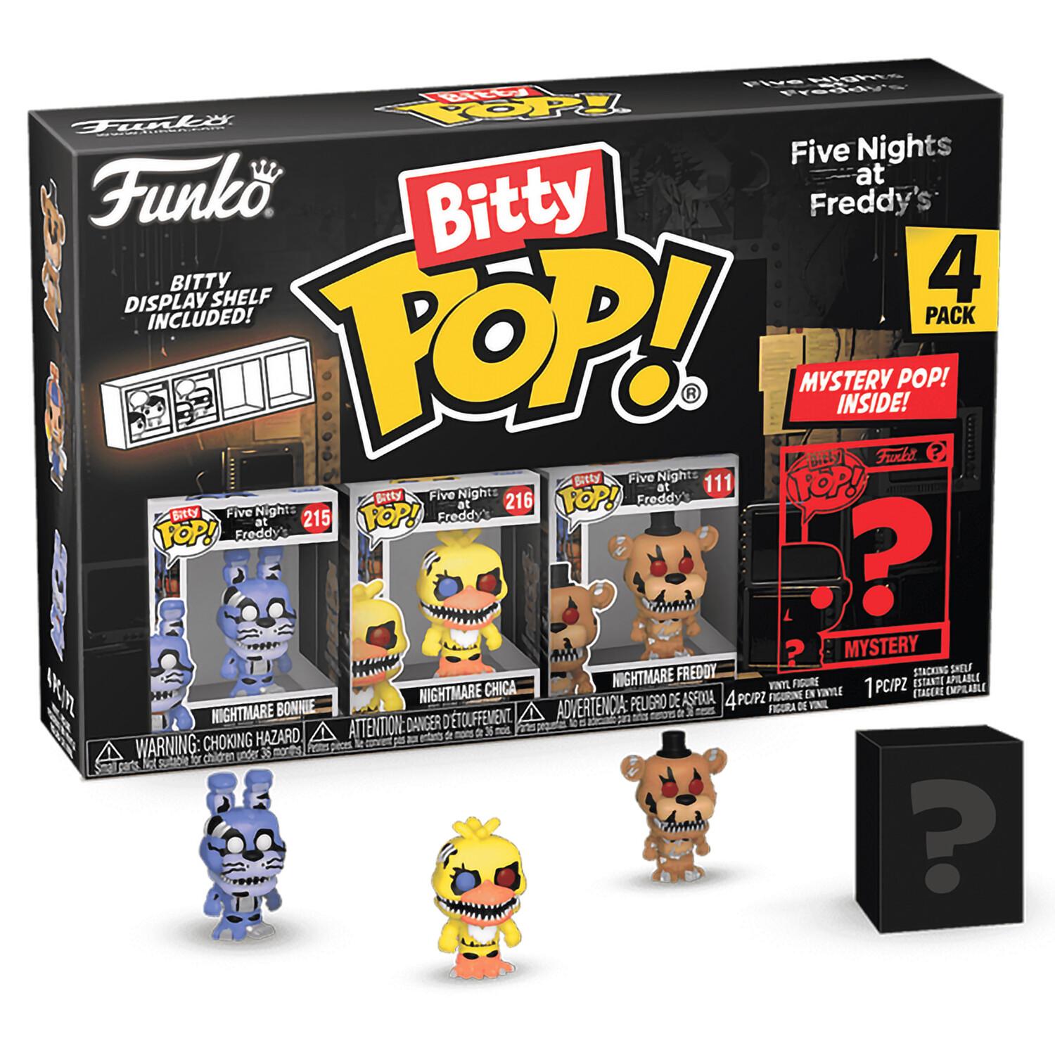 Фигурка Funko Bitty POP! FNAF Nightmare Bonnie+Nightmare Chika+Nightmare Freddy+Mystery (1 of 4) 4PK