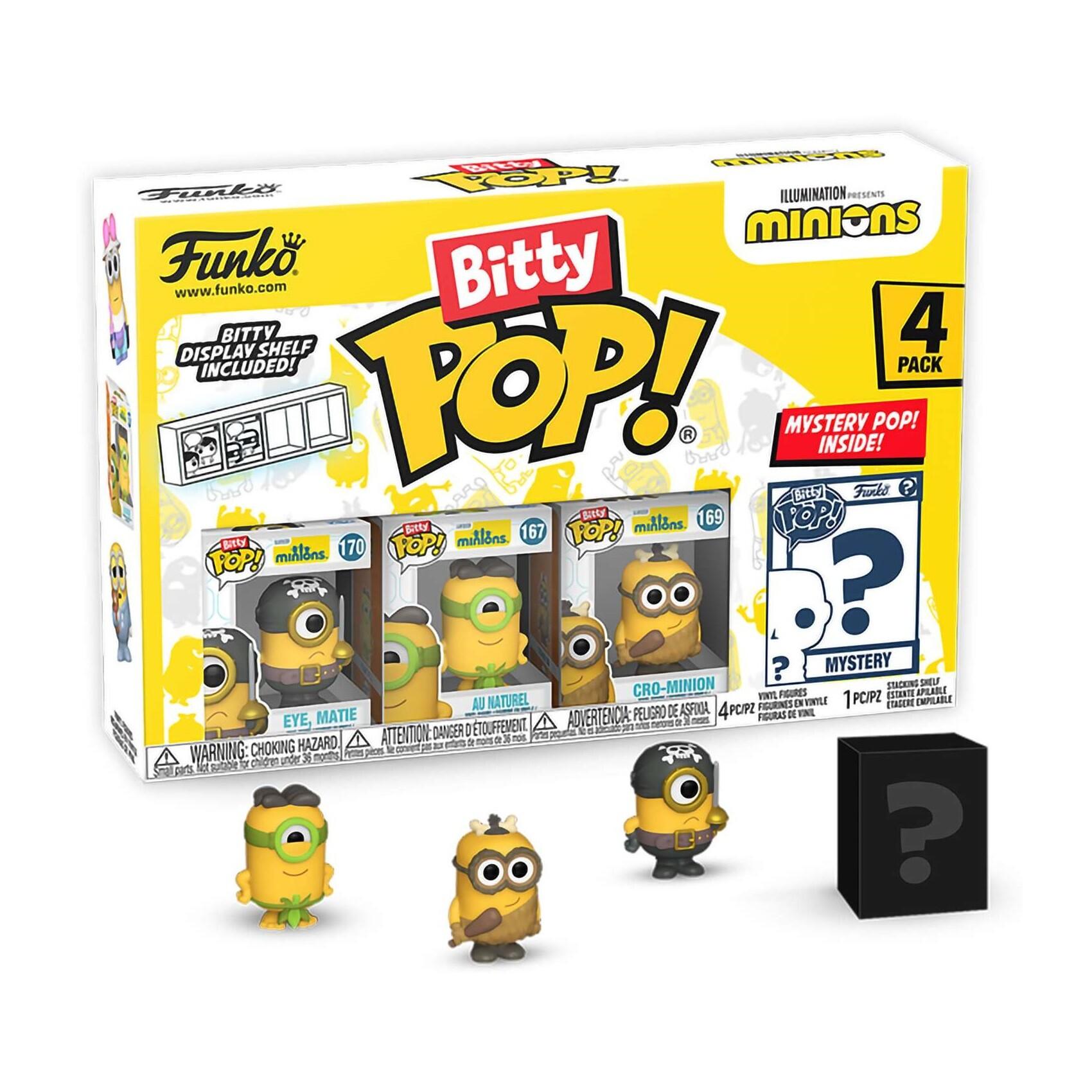 Фигурка Funko Bitty POP!  Minions Eye,Matie+Cro-Minion+Au Naturel+Mystery (1 of 4) 4PK