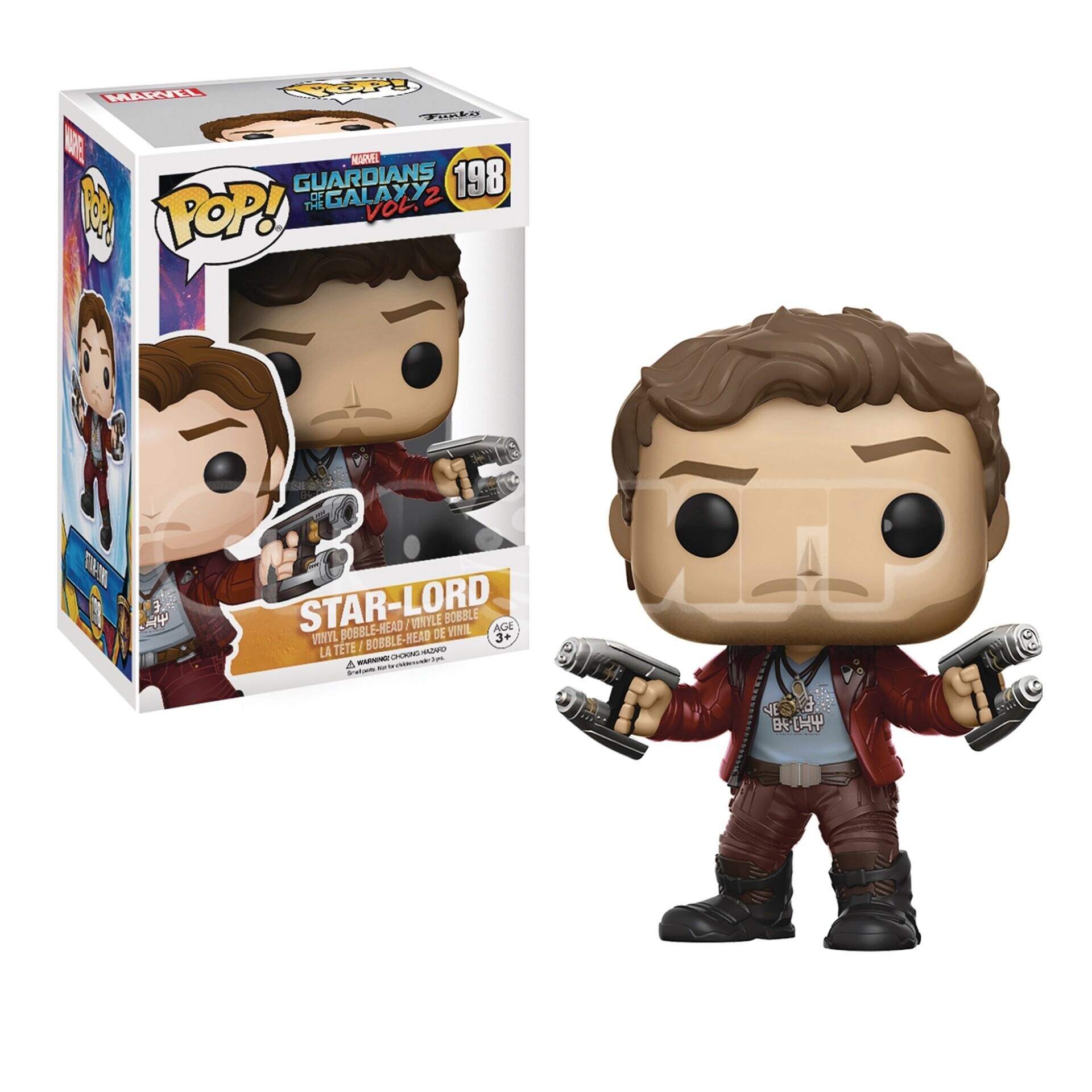 Funko Pop.Bobble Marvel Guardians Of The Galaxy 2 Star-Lord w/Chase (198)