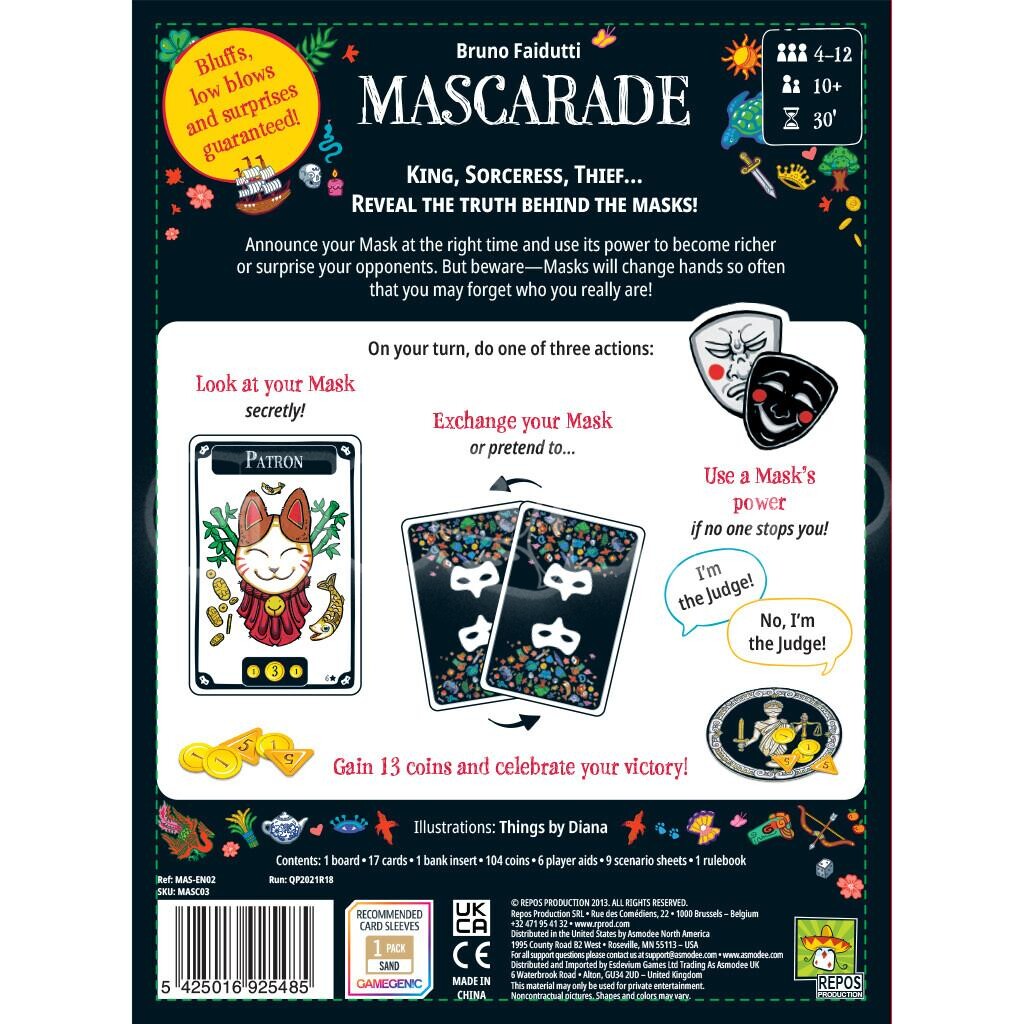 Mascarade (second edition). Маскарад (2-е издание) настольная игра – купить  в Екатеринбурге | Сто Игр