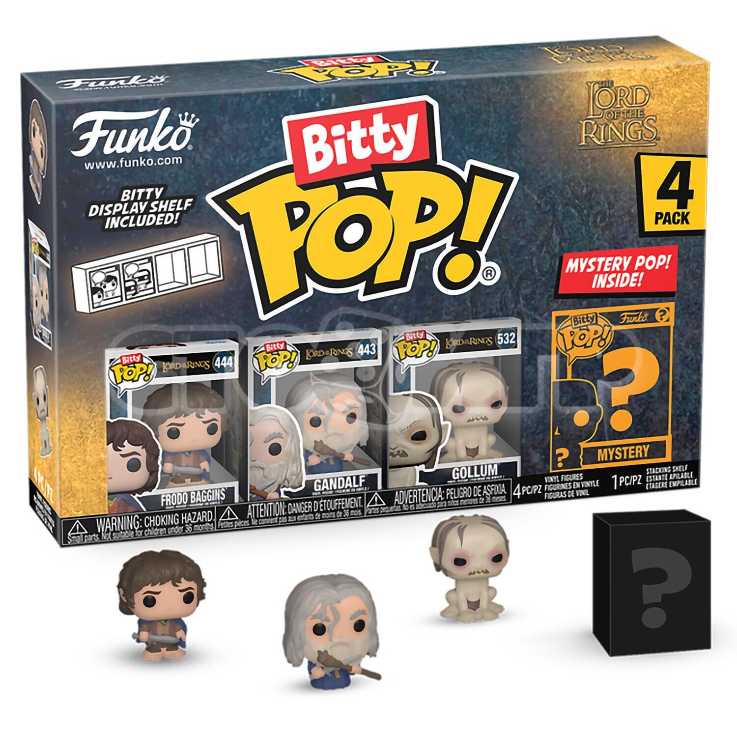 Фигурка Funko Bitty POP! LOTR Frodo Baggins+Gandalf+Gollum+Mystery (1 of 4) 4PK