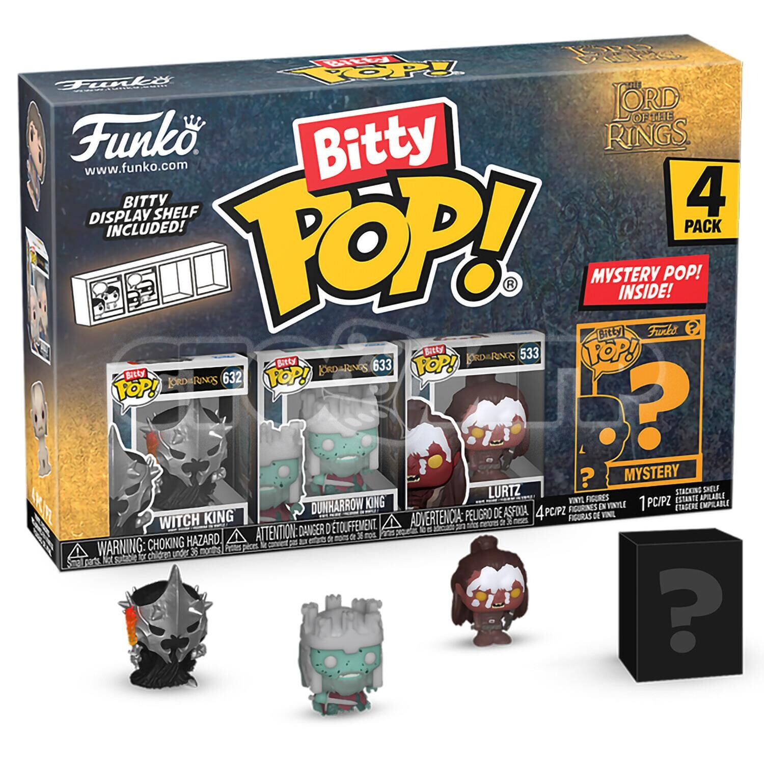 Фигурка Funko Bitty POP! LOTR Witch King+Dunharrow King+Lurts+Mystery (1 of 4) 4PK